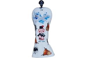 GAMOLA GOLF Scotland White Blade Putter Cover - St Andrews, Highland Cow Bagpipes
