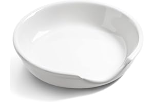 LE TAUCI Ceramica Poggia Mestolo Cucina, Supporto per Cucchiaio da 12,2 cm per Posate, Piano Cottura, Cucchiaio da Cucina, Porta Bustine del Tè, Accessori da Cucina per Utensili, Set di 1, Bianco