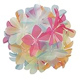 Moderner, runder Lampenschirm mit schönem Blumenmotiv und mehrfarbigem Finish