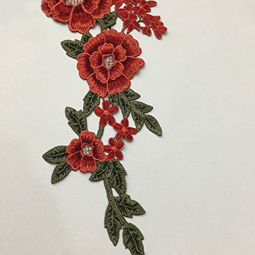 Blue Vessel 1 Stk Stickerei Rose Blume Nähen auf Patch Abzeichen Tasche Hut Jeans Kleid Applique Fertigkeit (a) - 8