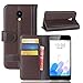 Produktbild Casefirst for Meizu A5 Case, [Extra Card Slot] [Wallet Case] PU Leather TPU Casing Covers [Drop Protection] Cover for Meizu A5, Brown
