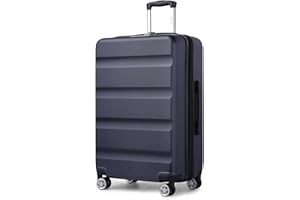 Kono 28-Inch Large Luggage Suitcase | TSA Lock | Expandable Hard Shell with 4 Dual Spinner Wheels | Lightweight & Durable Travel Suitcase (Navy,75x47.5x29.5cm)