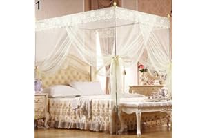 PORFEET Moskitonetz, Romantisches Princess Lace Canopy Moskitonetz Kein Rahmen Für Twin Full Queen King Bett