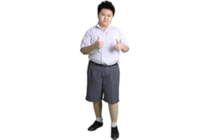 INSAFIANS Boys Plus Size School Shorts Generous Waist Sturdy Fit Summer Half Elasticated Grey School Shorts