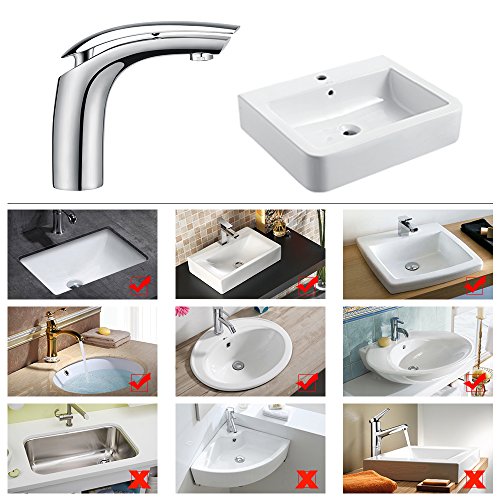 Homelody Wasserhahn Einhebelmischer Bad Mischbatterie Chrom Waschbecken Armatur Waschtischbatterie Waschtischarmatur Badarmatur - 4