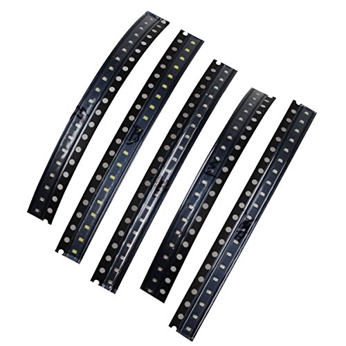 0603 SMD LED, Color Rojo/Amarillo/Verde/Blanco/Azul diodos emisores de luz), color negro (100 Pcs)