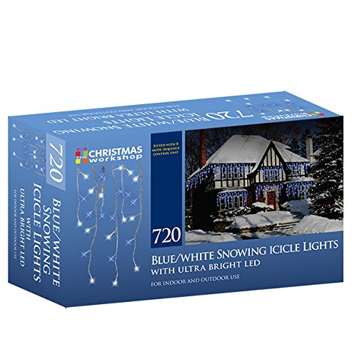Christmas Workshop 87900 720 LED Snowing Icicle Lights - Blue/White