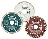 Set 3 piezas Einhell 49797090 Set 3 discos corte diamante 115/110 x 22, Piezas
