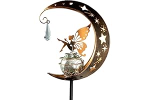 Tremdwoto Solar Lights Outdoor for Garden Gifts, Garden Ornaments Fairy Solar Lights, Moon Solar Lights Garden Stake Light Solar Powered LED Lights Decor for Patio,Balcony [Energy Class A++]