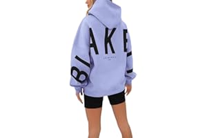 LSEEKA Backprint Hoodie Damen Mit Blakely Aufdruck Oversize Pullover Mit Kapuze Sweatshirt Baumwolle Freizeit Kapuzenpullover Langarm Oberteile Langarmshirt Tops
