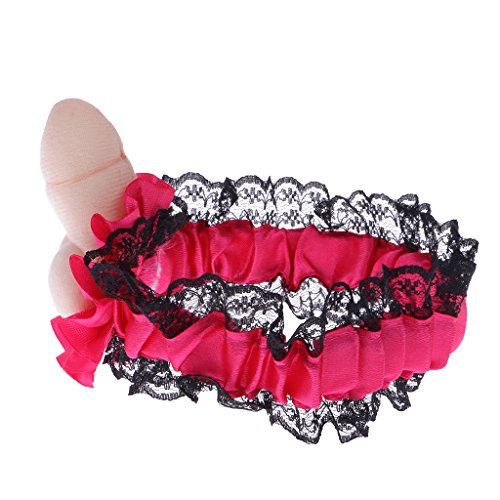 MagiDeal Hen Party, Spitze Strumpfbänder, Willy Form, Junggesellinnenabschied Zubehör - 4