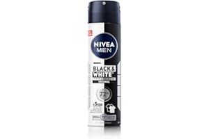 ‎NIVEA MEN NIVEA MEN Black & White Invisible Deo Spray, Deodorant mit Anti-Flecken-Formel, zuverlässiger 72h Anti-Transpirant-Schutz und Active Protection (150 ml)