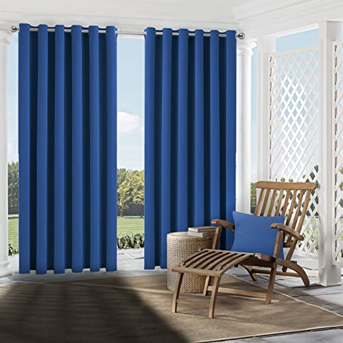 AMEHA Nursery Blackout Curtains Thermal Insulation Eyelet Curtain Drapes for Room Darken 72 Drop Long Double Panels Curtains Set with Tiebacks Pair (90X54 (228X137CM), Teal)