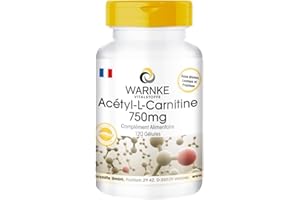 Acétyl-L-carnitine - 750mg - haute dose - vegan - 120 gélules | Warnke Vitalstoffe - Qualité des pharmacies allemandes