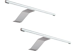 kalb | LED ytmonterad skåplampa 340x170x40 mm med LED modul 12 V DC 4 W 230 lm per lampa med strömbrytare och nätadapter silv