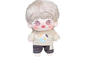 niannyyhouse Muñeca de peluche de 20 cm, cuerpo de peluche humanoide desnudo, sin atributo, cuerpo normal de 8 pulgadas, ropa para vestir, regalos (a-46-sin esqueleto)