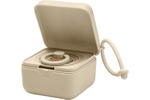 BIBS Schnuller Box mit Gummiband. Sterilisator Box für Schnuller. 100% BPA Freies Material. Vanilla