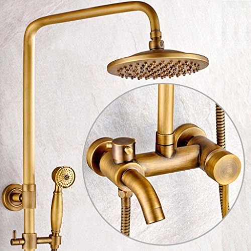 European Retro shower flower sprinkle all copper antique lifting shower Set , brass
