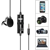 Boya by-M1 Microphone Cravate 3,5 mm pour Smartphone/Canon/Nikon Noir