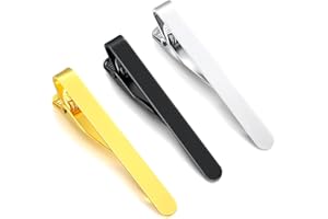 ASYKNM Set 3 Fermacravatta Eleganti per Uomo Classico, Perfetti per Vita Quotidiana e Matrimonio