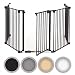 Baby Vivo Comfortable Barrier Metal and Fire Guard Heater Guard Room Fireplace Protection Divider in Grey (4 panels and one door)