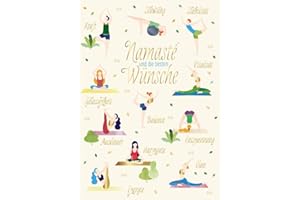 ‎GUTSCH VERLAG Postkarte Spruch Namasté Beste Wünsche Yoga Positionen Grüße Folienprägung hochwertig