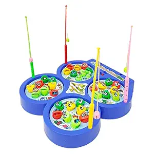 Magic CART Fish Catching Game with Sound, Fishing Game for Kids, Include 32 Pieces Fishes and 4 Fishing Rod