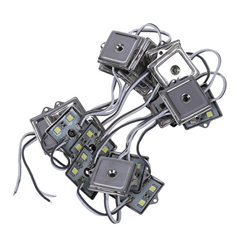 SODIAL(R) 20st 5050 SMD 4-LED Module Weiss Wasserdicht Module 12V