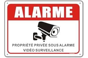 YUNTARDA Panneau Video Surveillance Aluminium Réfléchissante 250x180mm Panneau Camera Surveillance Panneau Propriété Privée sous Vidéo Surveillance Panneau Maison Sous Vidéo Surveillance