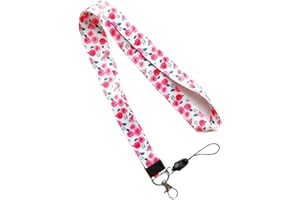 WLOT Courroie de Cou de Lanière, l'impression Recto-verso en Couleur et Idéale Pour Les Clés de Badge D'identification Mobiles Mp3 USB Holder(style 8)