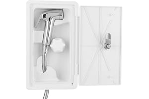 KEENSO RV Shower Box, Exterior Shower Box Hot Cold Switch with 2 Keys Kit for Marine Boat Motorhome Caravan