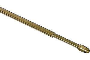 Gardinia Bastone per Tende, Estendibile, Metallo/Plastica, Ottone, 40-65 cm, 2 unità