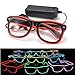 Produktbild Alamor El Wire Neon Led Licht Shutter Geformt Brille Für Rave Kostüm Party-Rot