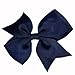 3.5" GROSGRAIN RIBBON HAIR BOWS - 32 COLOURS TO PICK FROM by TF's (NAVY BLUE)
