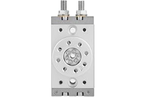 ACOGEDOR Cilindro pneumatico pneumatico rotante a 180 gradi, cilindro pneumatico M5, 0,1-1,0 MPa, diametro 15 mm, campo di regolazione dell'angolo 0-180 °, anello magnetico anticorrosivo incorporato
