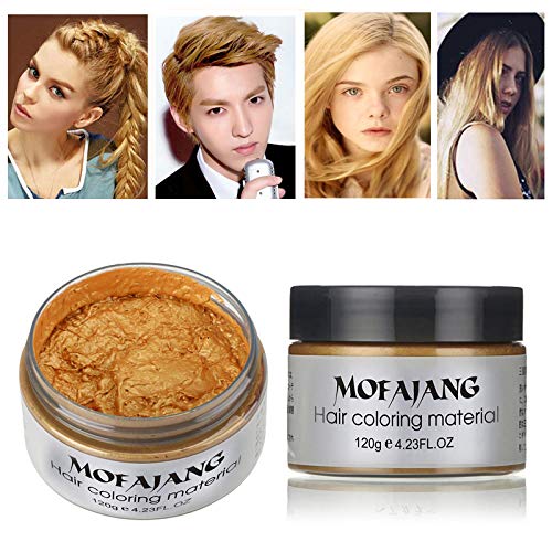 WSX Teinture pour les cheveux cire naturelle cire de cheveux jetable coiffure couleur de cheveux instantanée coiffure cire 7 couleurs