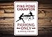 Produktbild Dozili Ping Pong Champion Parkschild Champion Ping Pong Schild Ping Pong Geschenk Ping Pong Decor Champion Geschenk - hochwertiges Aluminium 20,3 x 30,5 cm