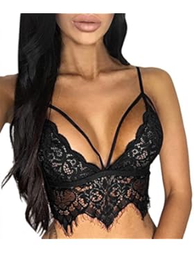 Topgrowth Reggiseno Pizzo,Donna Hollow Traslucent Ratiera Floreale Seamless Lingerie Reggiseno Top Bustier