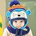 Baby Set 2 pcs baby hats scarves baby Winterset hats / scarves / baby kids winter hat warm winter hat and shawl 6months-4years Hat circumference: 46-52cm [Can i do best]