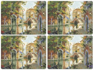 Preisvergleich Produktbild Pimpernel Venetian Scenes Placemats - Set of 4 (Large) by Pimpernel