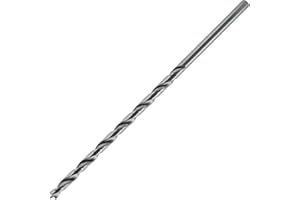 ENT EUROPEAN NORM TOOLS ENT 50405 Broca de madera de espiral Ø 5 mm, extra larga de 150 mm, HSS-G, con punta de centrado y cortador preliminar, D 5 x NL 100 x GL 150 mm, vástago cilíndrico