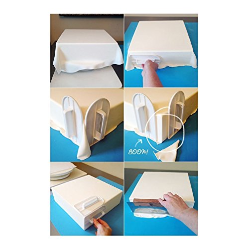 ilauke DIY 47tlg. Ausstecher Ausstechform Stempel Modellierwerkzeug Glätter Fondant Marzipan Tortendeko & Klein Marzipan-Messer Kuchen Cutter mit Dekorieren Schere - 4