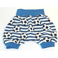 Kurze Pumphose Größe 86/92 Baby Hose Mitwachshose Motiv: Fussball