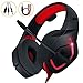 Produktbild MillSO Gaming Kopfhörer für PC PS4 Xbox One K1 Over Ear Gaming Headset mit Flexible Omnidirektional Mikrofon Noise Cancelling für Mac Nintendo Switch Tablet Smartphone - Rot
