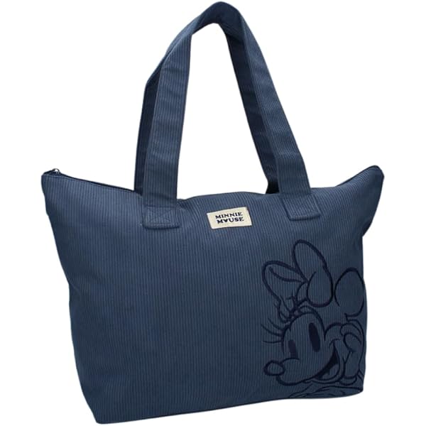 safta MINNIE MOUSE BEACH - Einkaufstasche für Damen, Shopping-Tasche, bequem und vielseitig, Qualität und Widerstandsfähigkeit, 54 x 17 x 35 cm, Rosa/Transparent, rosa/transparent, Estándar, Lässig