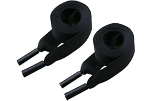 AOKTORKIT 2Pcs Black Flat Drawstring Cord Replacement 2cmx1.4m Polyester Drawstring Universal Cord for Sweatshirts Shorts Hoodies