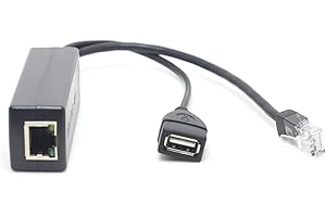 DSLRKIT Active PoE Splitter 48V to 5V 5.2V 2.4A USB Type A Female 802.3af for Tablet