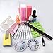 Fashion Gallery Pro Full 36W White Cure Lamp Dryer & 12 Color UV Gel Nail Art Brush Deco Set
