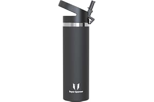 Sparrow Vattenflaska - 750ml - Rostfritt Stål Vattenflaska Flaska Sugrör | Isolerad Vattenflaska i Rostfritt Stål - BPA-fri, Tål Diskmaskin, Håller Kyla - För Skola och Sport
