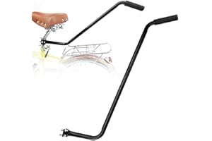 SANJIANKE-FS Bike Learning Push Handle Parent Handle Safety Pole Bar Stabilisers for Childs Bike Grab Handle Bicycle Steerer Control Steel Non- slip Safety Grip For Children Learn Cycling Auxiliary Tool